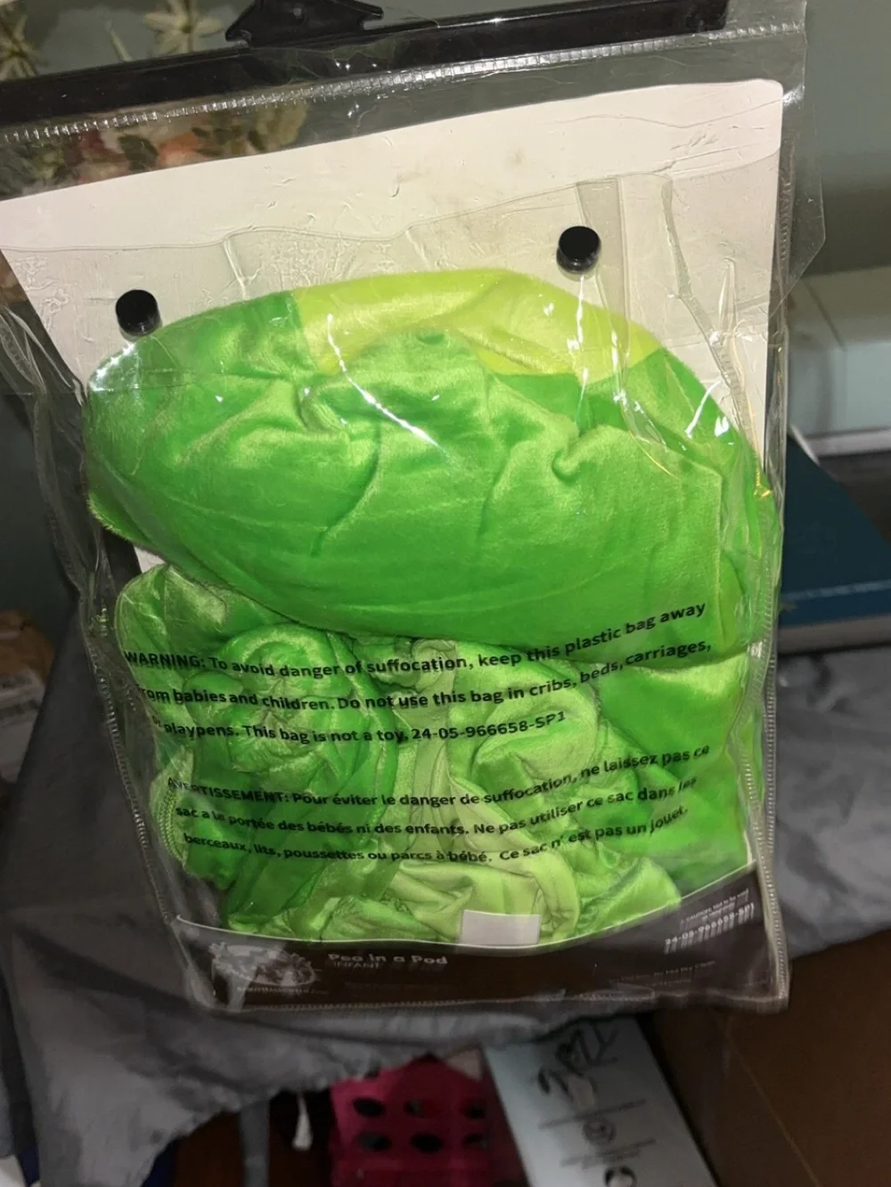 Spirit Infant Pea in a Pod Costume - Bright Green - Picture 2 of 2